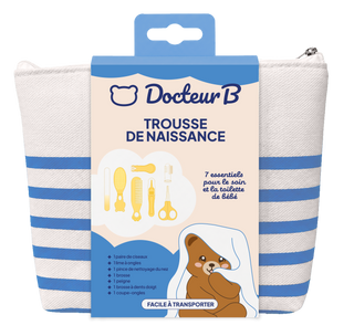 Trousse de soin bébé 9 pièces Bleu