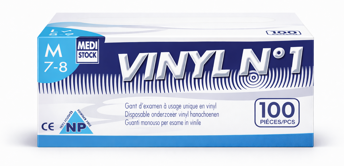 Gants examen vinyle non poudrés (S)