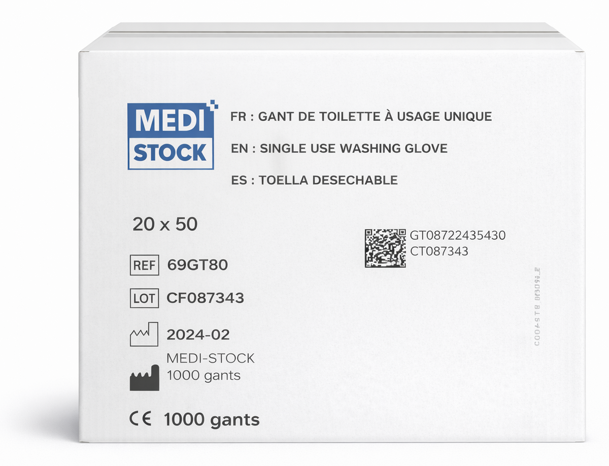 Gant de toilette à usage unique