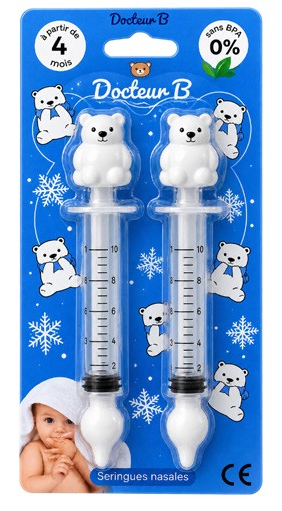 Seringues nasales 10 ml x2 Docteur B - Ours polaire