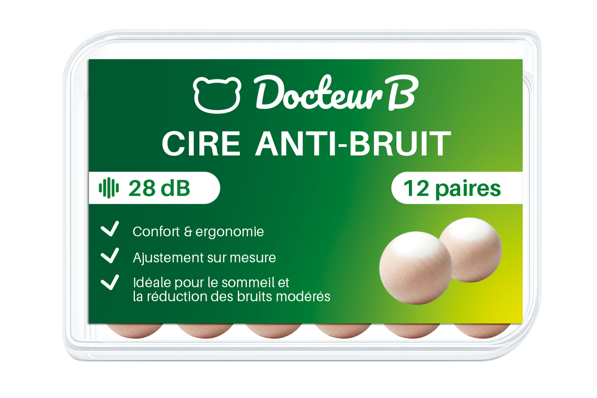 Cire anti-bruit x12 paires Docteur B - 28 dB