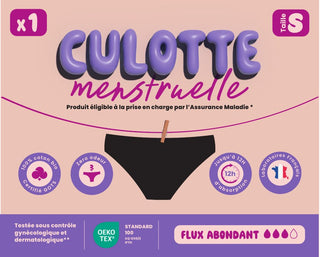 Culotte menstruelle flux super – coton bio, remboursée (LPPR 1724852)