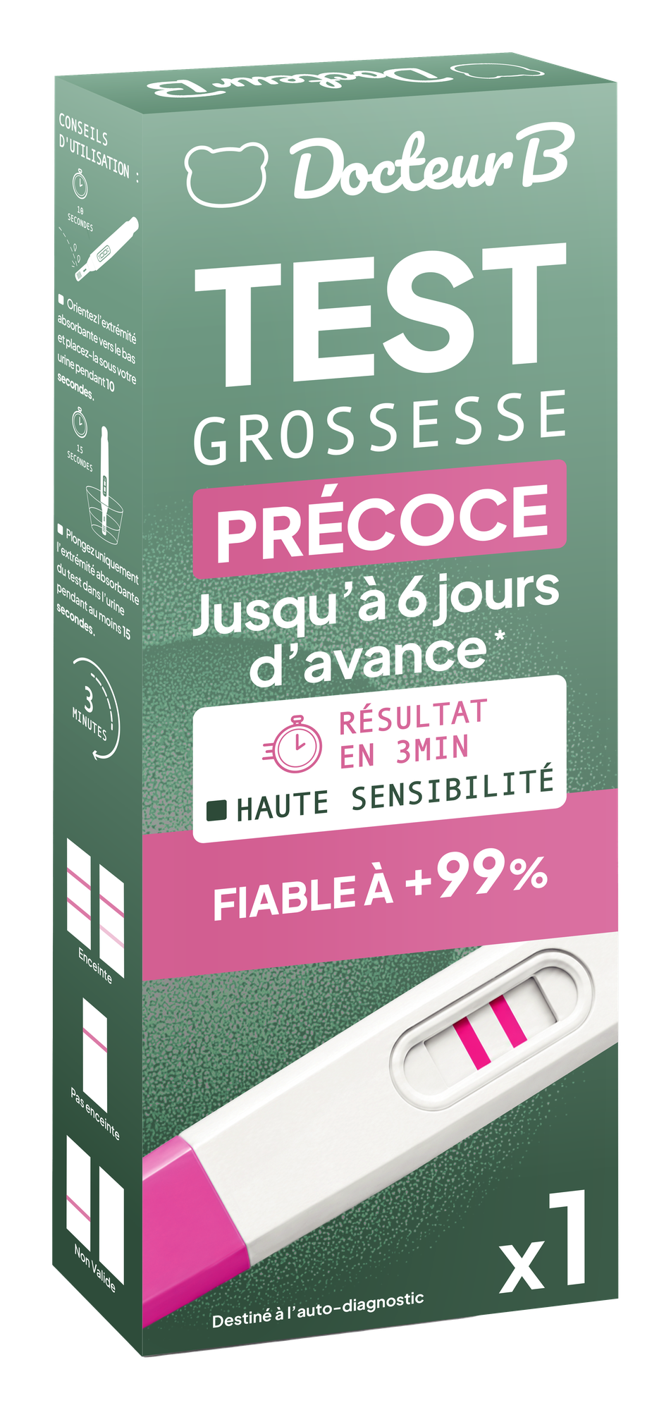 Test de grossesse précoce x1 Docteur B