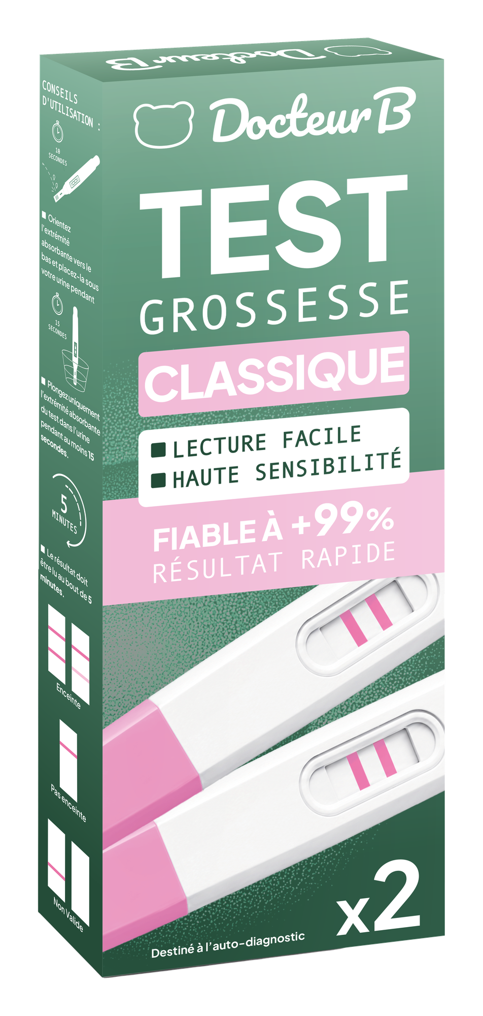 Test de grossesse classique x2 Docteur B