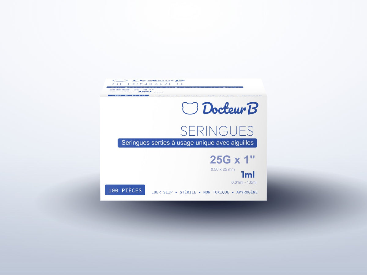 Boîte seringues 1 ml Docteur B – face