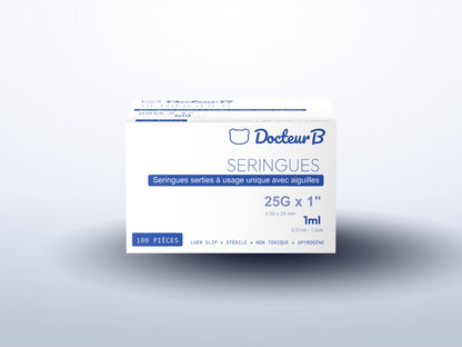 Boîte seringues 1 ml Docteur B – face