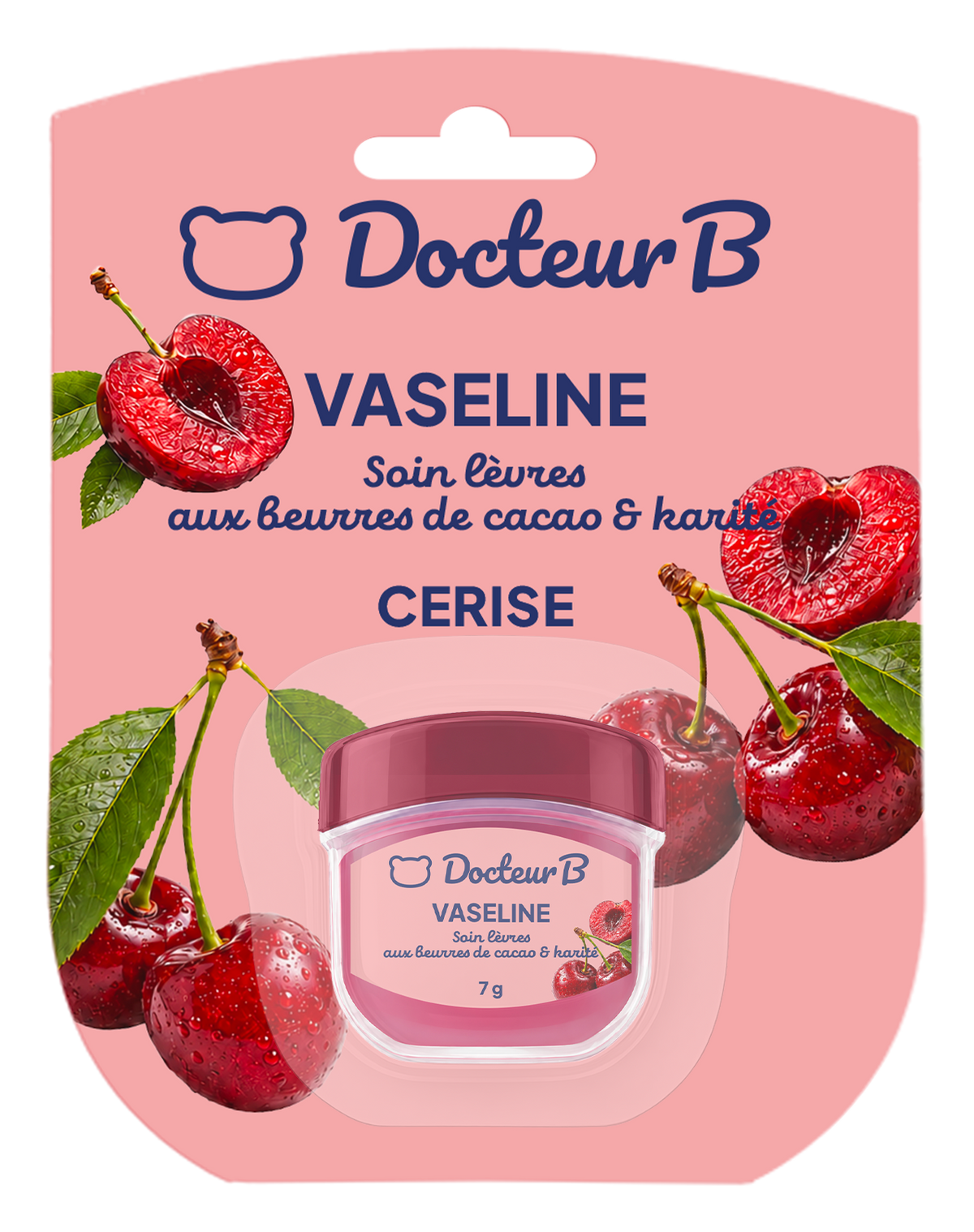 Pot de vaseline - format poche cerise