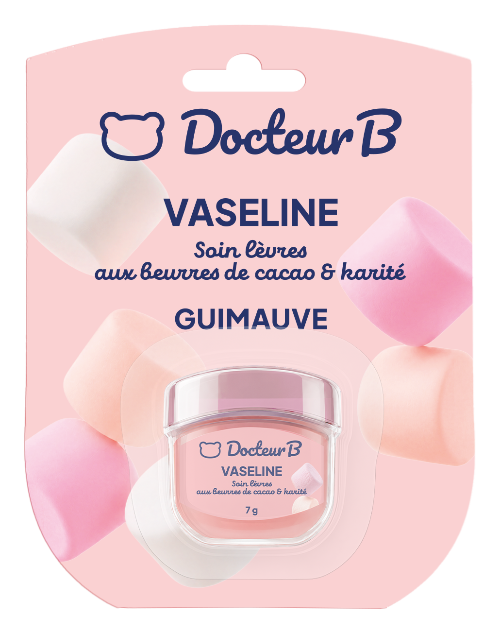 Vaseline soin lèvres 7 g Docteur B - Guimauve