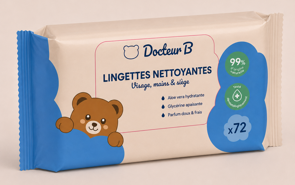 Lingettes à 99 % d’eau bébé x72 Docteur B